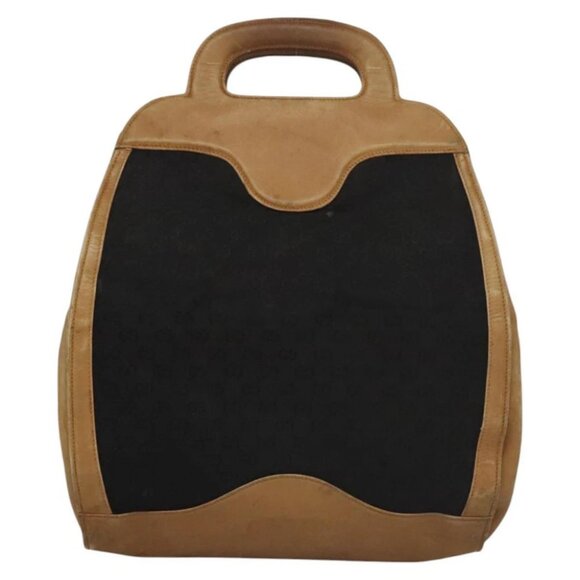 GUCCI GG Canvas Hand Bag Leather Black - Picture 3 of 16